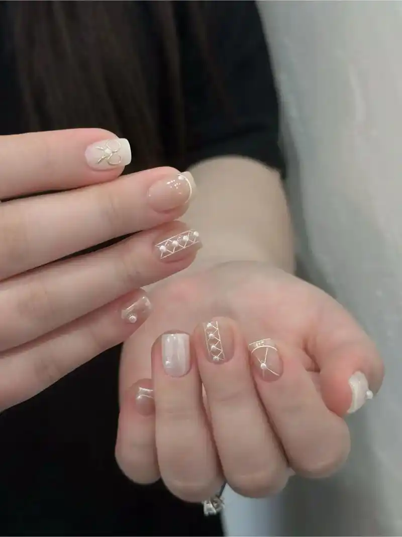 清清爽爽 适合夏天  走温柔气质的姐妹一定要冲～ #美甲分享 #姐妹乔