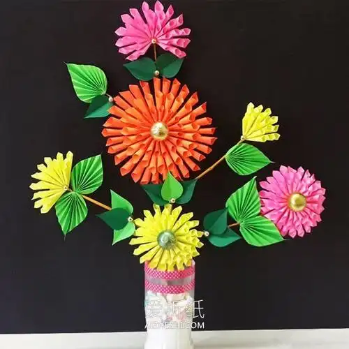 幼儿园手工制作大丽花