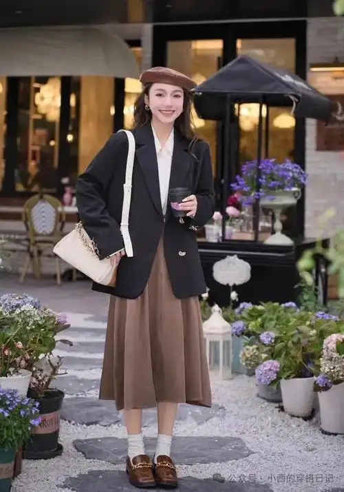 西装搭配这4种裙子轻熟优雅又知性利落太好看了