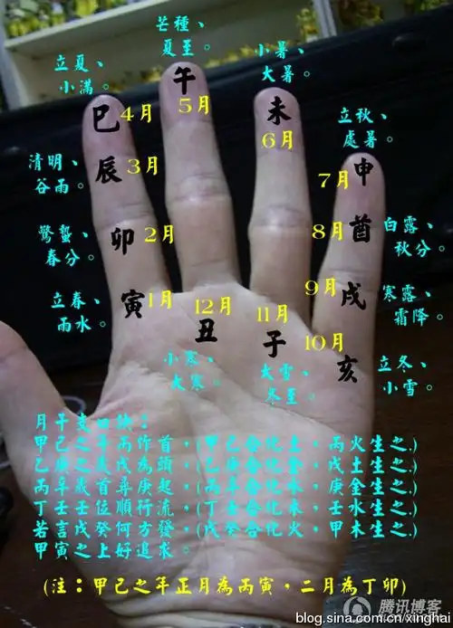 一只左手就是一本万历"掐指一算即知吉凶",学过算命卜卦的人对吉凶的