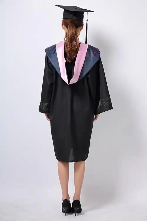 学士服学位服文理工农医科大毕业礼服培训结课服本科毕业服 文科(粉色