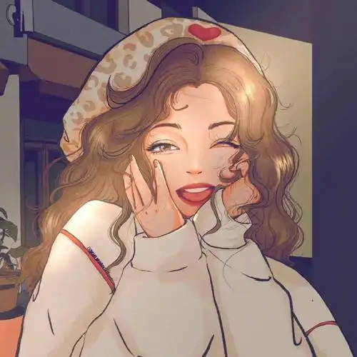 好看的手绘女生头像