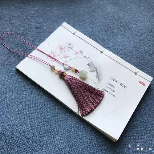 原创手工古风书签古典流苏精美和田称心如意创意其它首饰