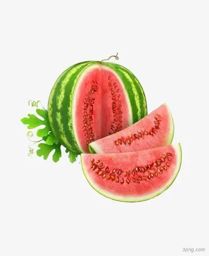 切开的红色西瓜png素材透明免抠图片-其他元素