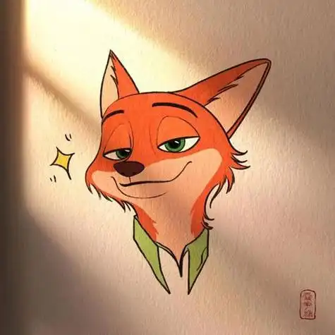 卡通狐尼克简笔画(狐狸尼克简笔画头部) -【爱个性】