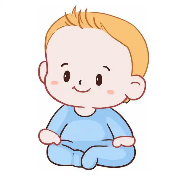 坐着的卡通宝宝插画7185892png图片免抠素材