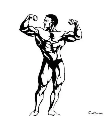 肌肉卡通简笔画