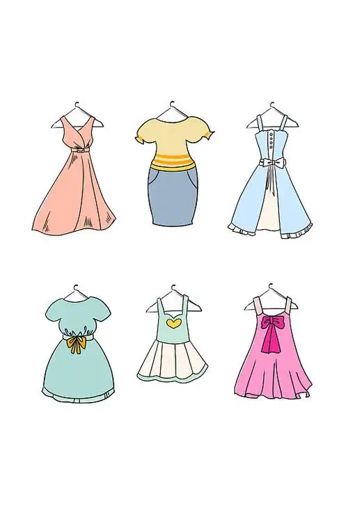 粉色裙子矢量素材