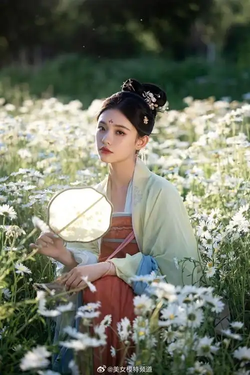 林允花间古装大片轻纱摇曳好似仙女下凡