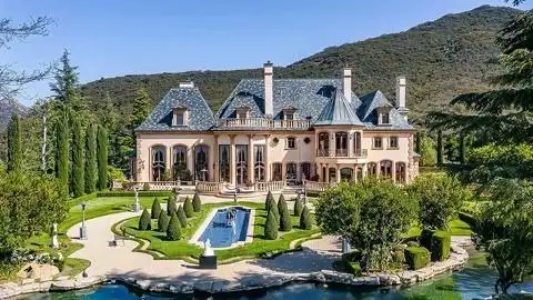 洛杉矶西湖村$2000万奢华别墅庄园,法式古典风格,欧式园林庭院