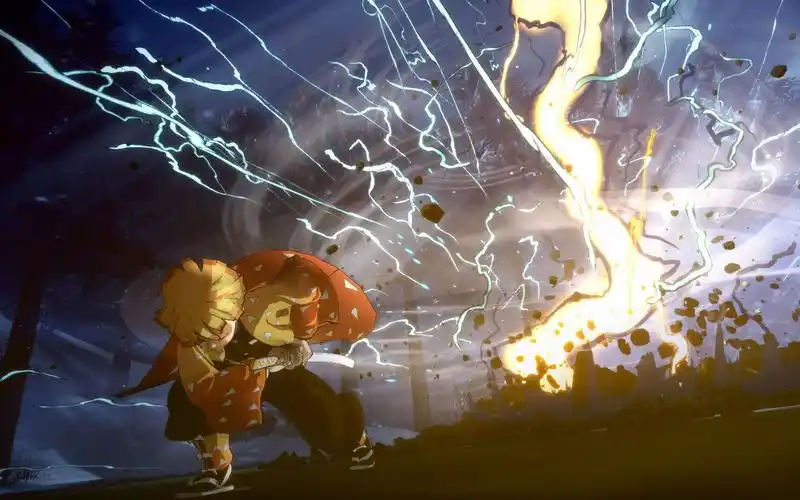 4k 鬼灭之刃火神血风谭 善逸真的帅