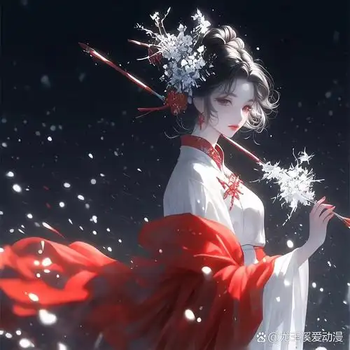 动漫头像# 雪中红衣,舞翩若惊鸿.绝美古风动漫头像,等待你来领取哦!