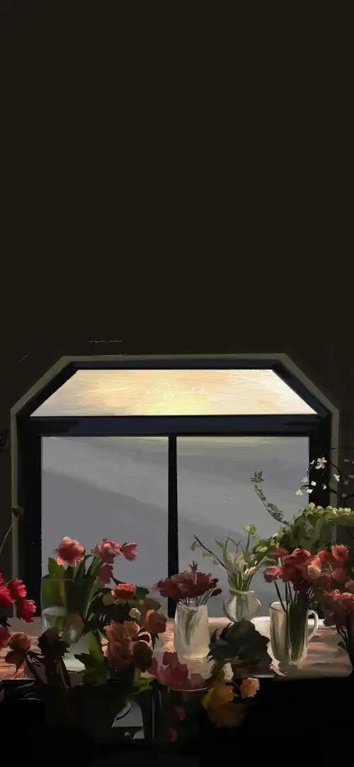 黑色系壁纸前途与玫瑰来日与方长