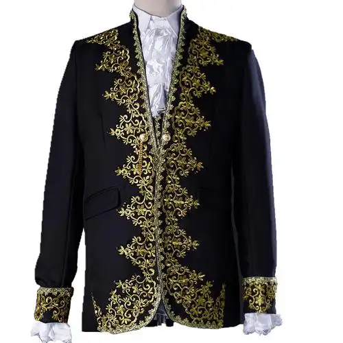 22欧洲镶金宫廷表演服装男士影楼主题舞台话剧年会主持演出服礼服