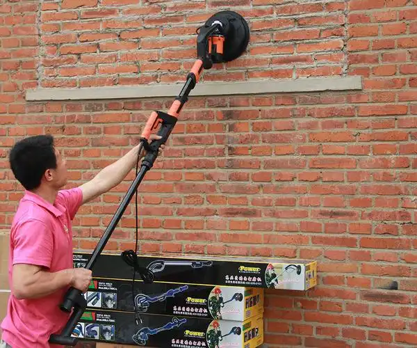 浩达700c-3专业225自吸式长柄墙面打磨机可拆式吸尘罩