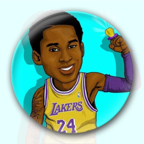 nba巨星q版漫画肖像——科比-7.5个性徽章