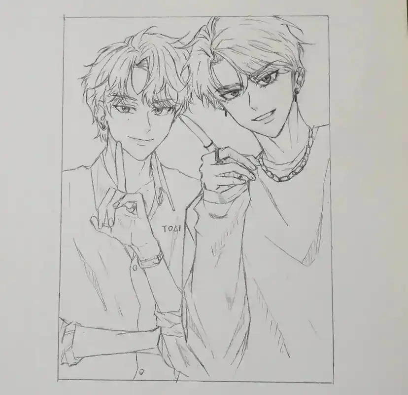 韩漫 #素描漫画 #手绘 #临摹手绘 #临摹  发的第二遍 - 抖音