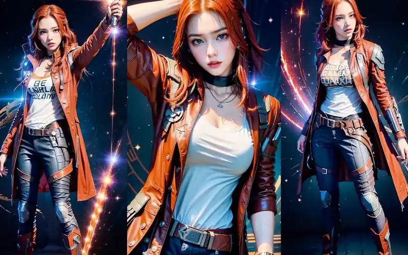 银河女盗 ai美女绘图 竖屏壁纸