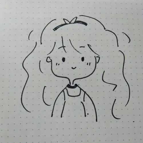 小女孩简笔画第三波