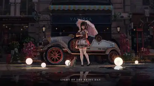 二次元动漫少女高清壁纸迷人而可爱的女孩儿