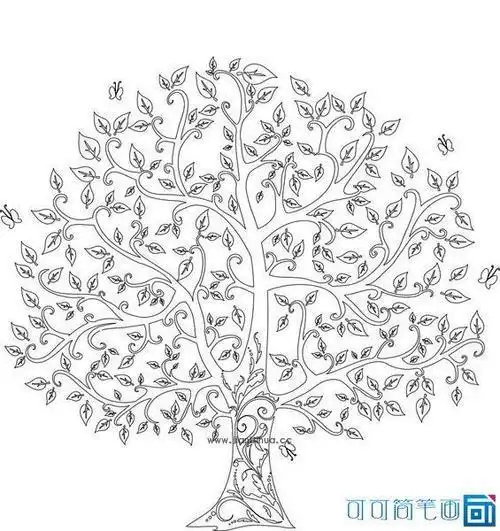 生命之树的简笔画