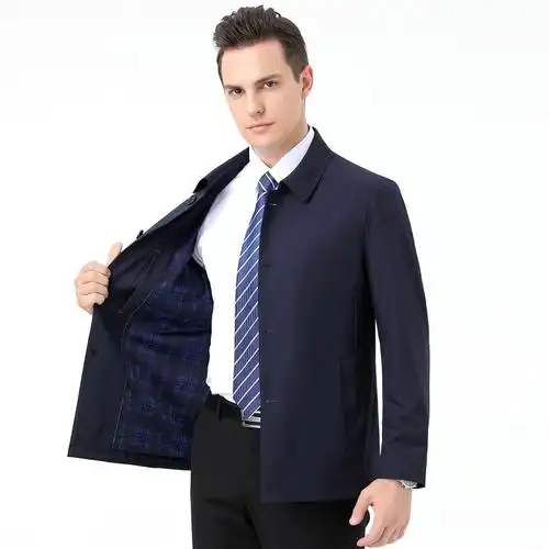 雅戈尔夹克高端桑蚕蚕丝扣子款式商务休闲免烫夹克