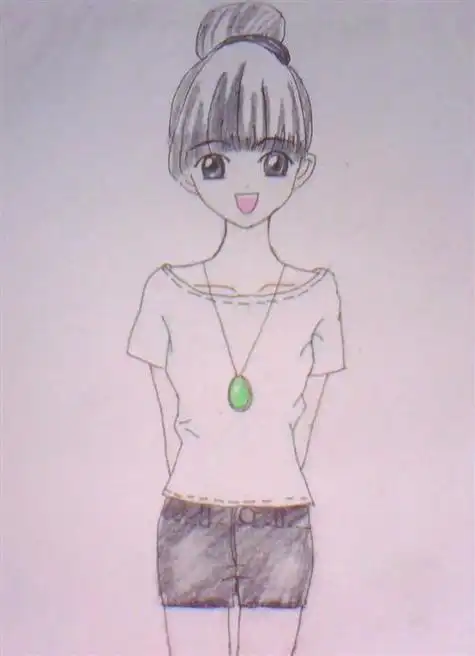 动漫简笔画女生头