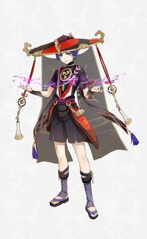 同人创作散兵立绘因为不会玩模型所以看了一万个mmd才扣到各种离谱