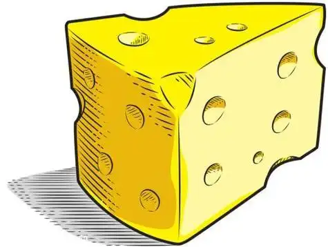 奶酪彩色简笔画