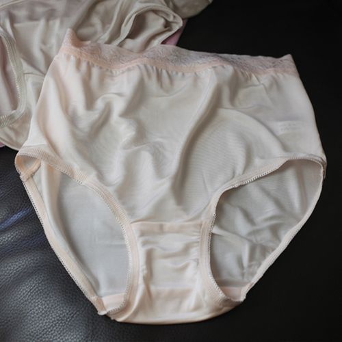 真正高腰90g 6a级桑蚕丝 女士真丝针织三脚内裤 包臀蚕丝