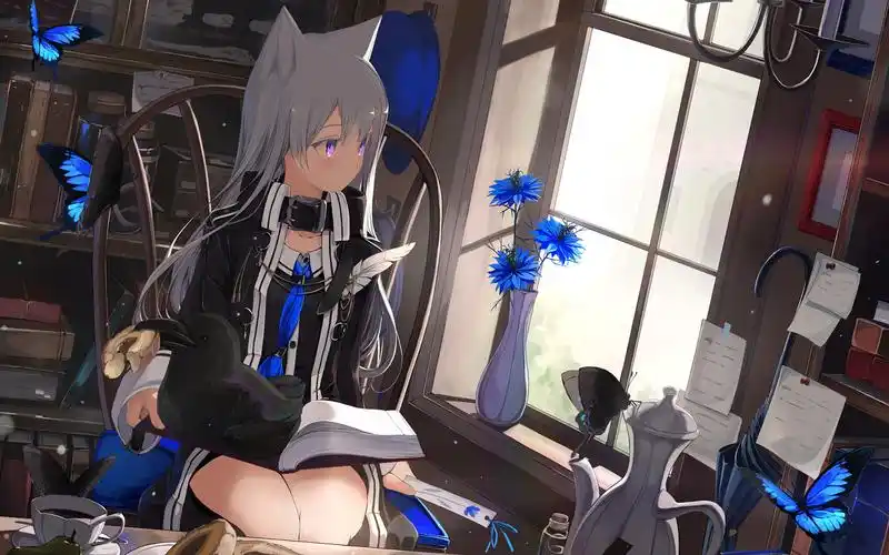 动漫美女高清插画桌面壁纸-卡通动漫-壁纸下载-美桌网