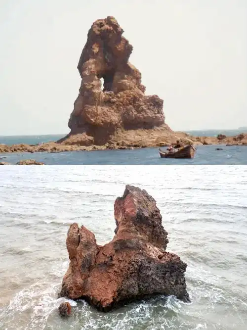 青岛地标石老人一夜雷电后坍塌,官方回应