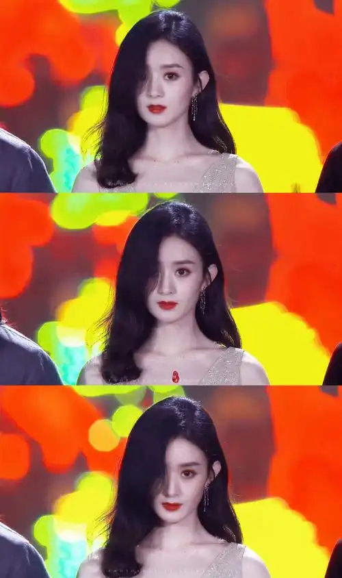 赵丽颖星光大赏图,刘海是因为姐姐眼睛发炎了,心疼(⌒`),不过姐姐真的