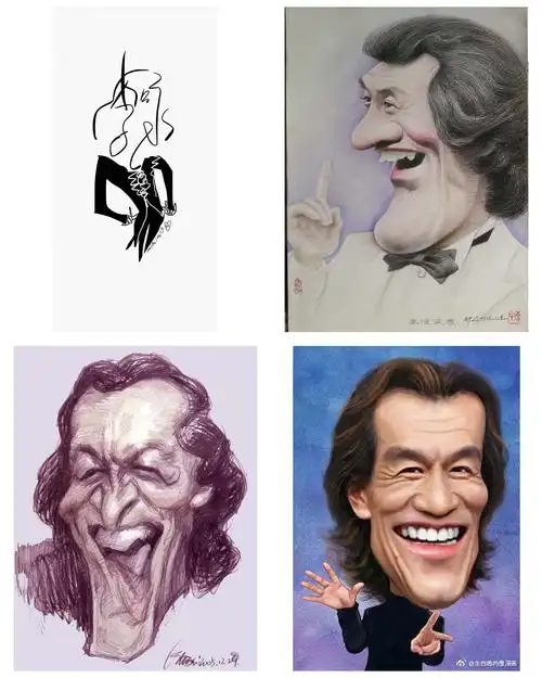 主持人李咏肖像漫画