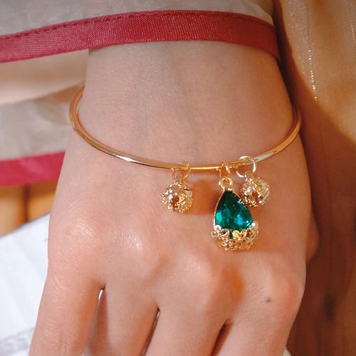 汉服景手镯手环古风保色手饰开口镯子中国风宫铃礼物宫廷复古饰品