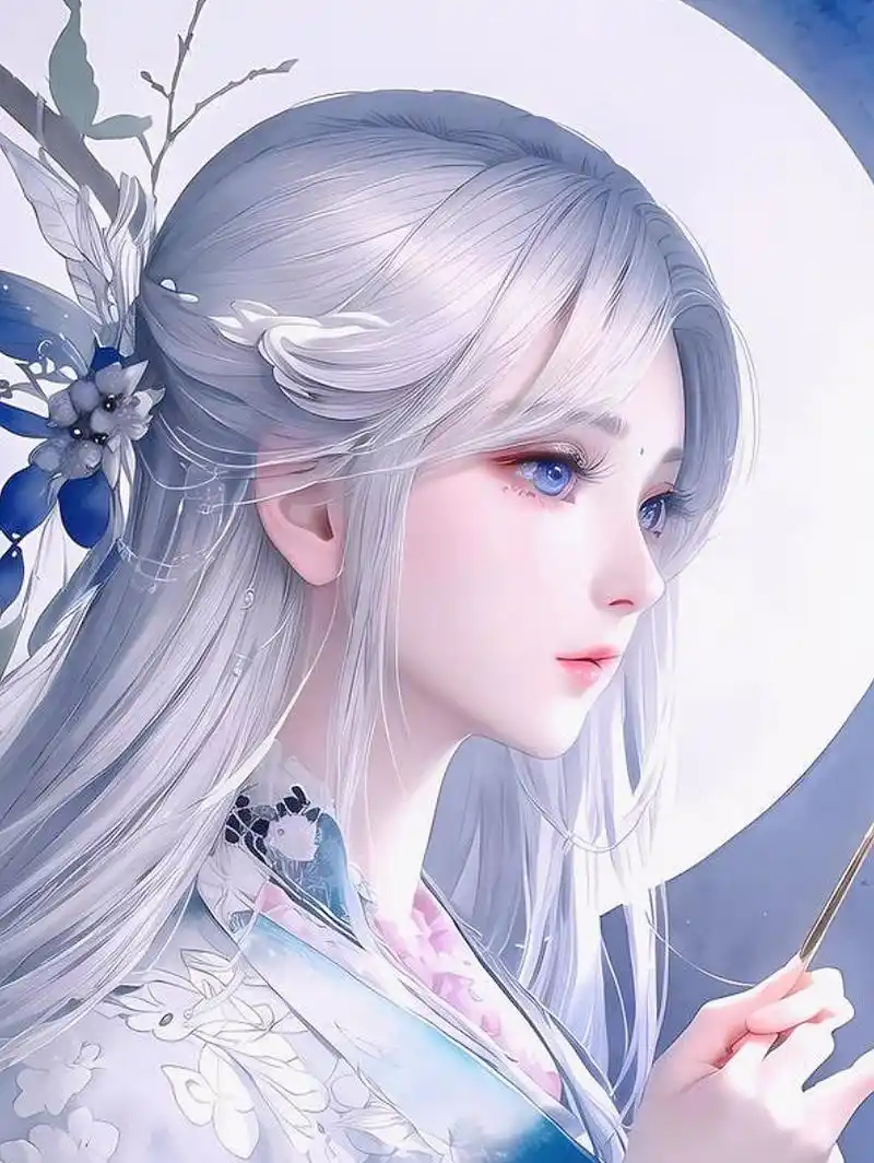 白发系古风头像