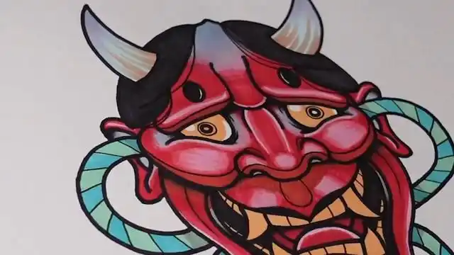 赤般若纹身手稿设计手绘代画