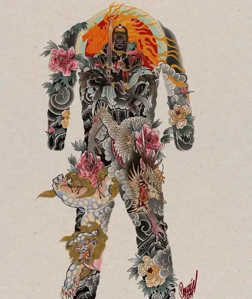 流行满背素材 - 文身师 - 图虫