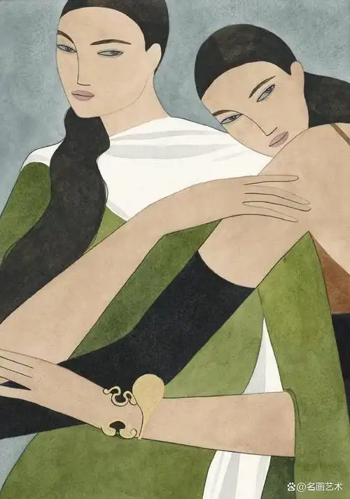 眼神有点冷|当代艺术家凯丽·比曼插画作品欣赏