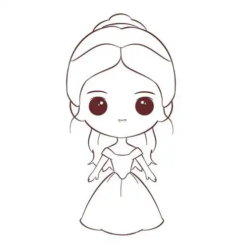 贝儿公主简笔画教程-露西学画画