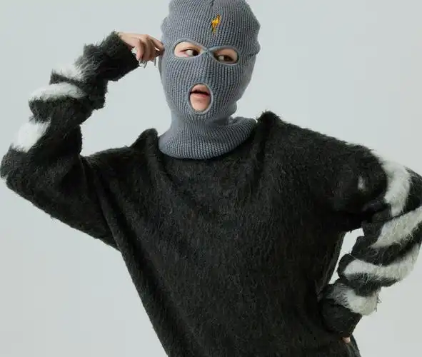 反恐精英csgo头套cs防风头罩rushb蒙面保暖防寒面罩 黑色头套~宝蓝