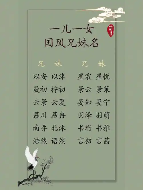 宝宝起名一念就上瘾的兄妹名