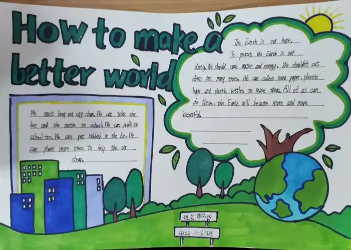 创意海报提高环保意识增强社会责任附中仙小英语组六年级海报设计竞赛