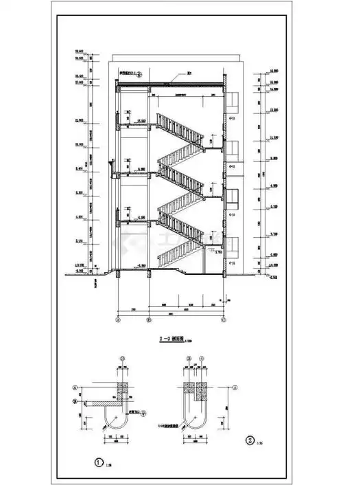 某框混结构四层教学楼设计cad全套建筑施工图