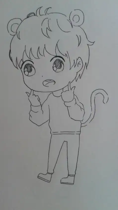 易烊千玺的简笔画最简单的(简笔画图片大全) -【爱个性】