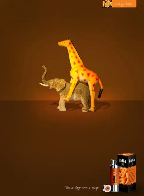 bulga oil饮料食品平面广告