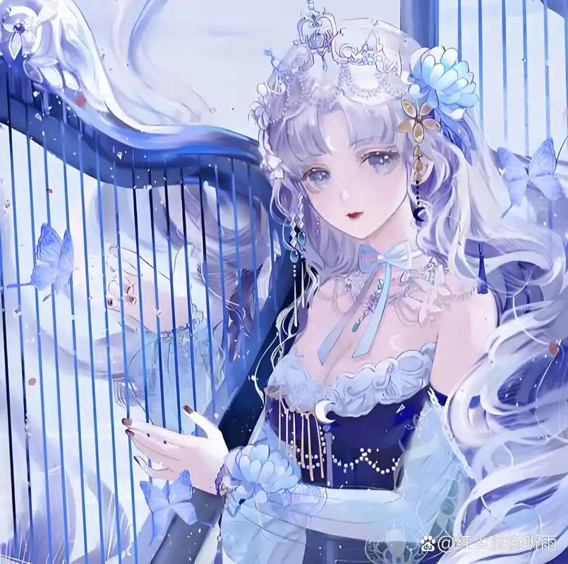 蓝色古风头像,点个赞吧