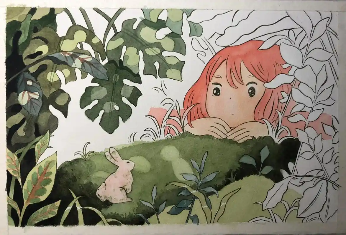 水彩手绘 #水彩插画 治愈系水彩 出自heikala - 抖音