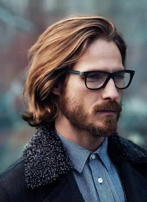 男士微卷中长发发型图片睡不醒style