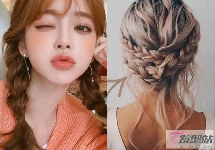 萌妹系短发双辫编发图解给人满满的文青气质感
